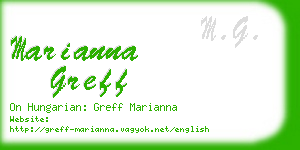 marianna greff business card